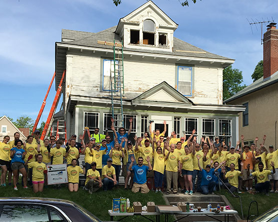 Mortenson team members volunteer for Hearts and Hammers