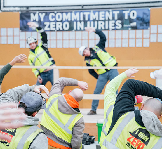 bend and stretch and zero injuries banner