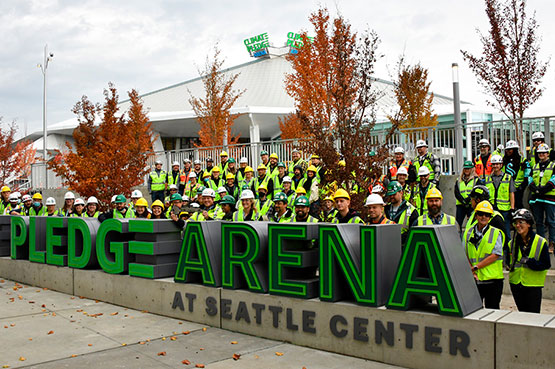 Climate Pledge Arena construction team