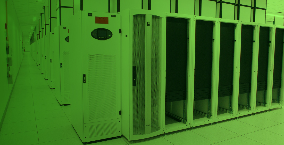 green data center racks
