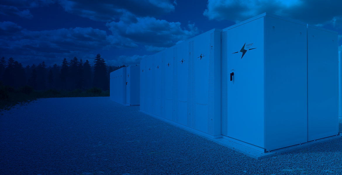 energy storage units with blue overlay