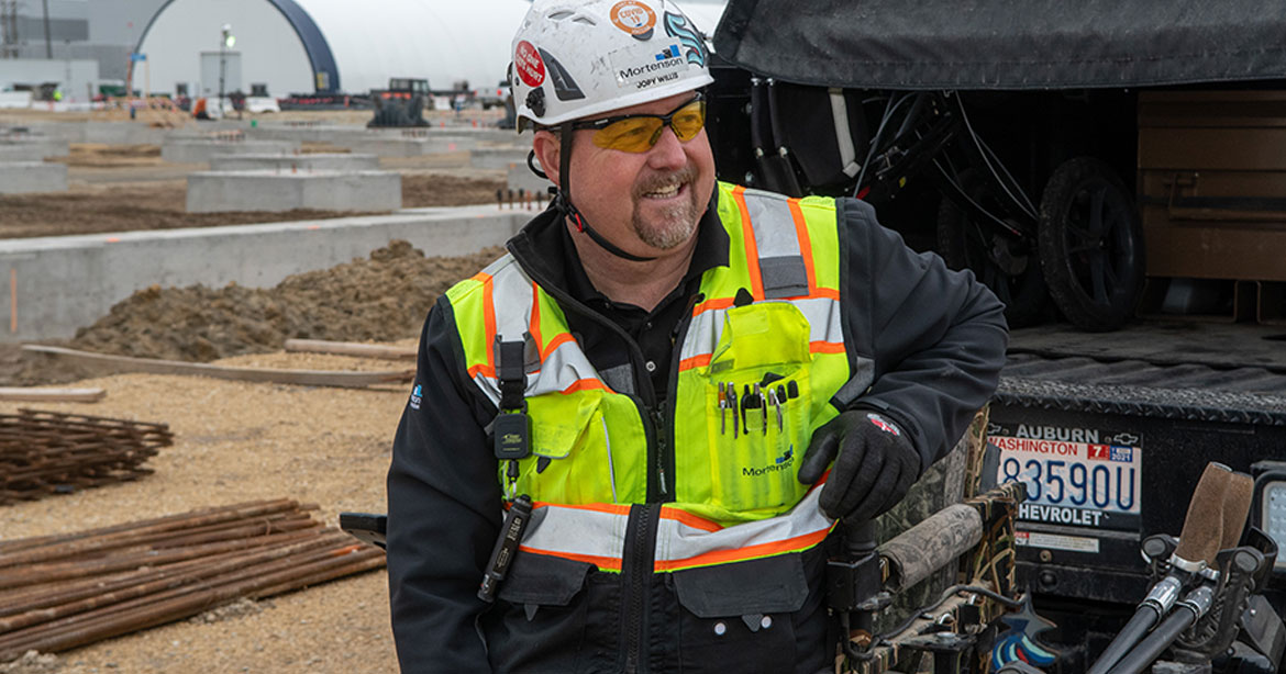 Jopy Willis Mortenson construction worker in wheelchair
