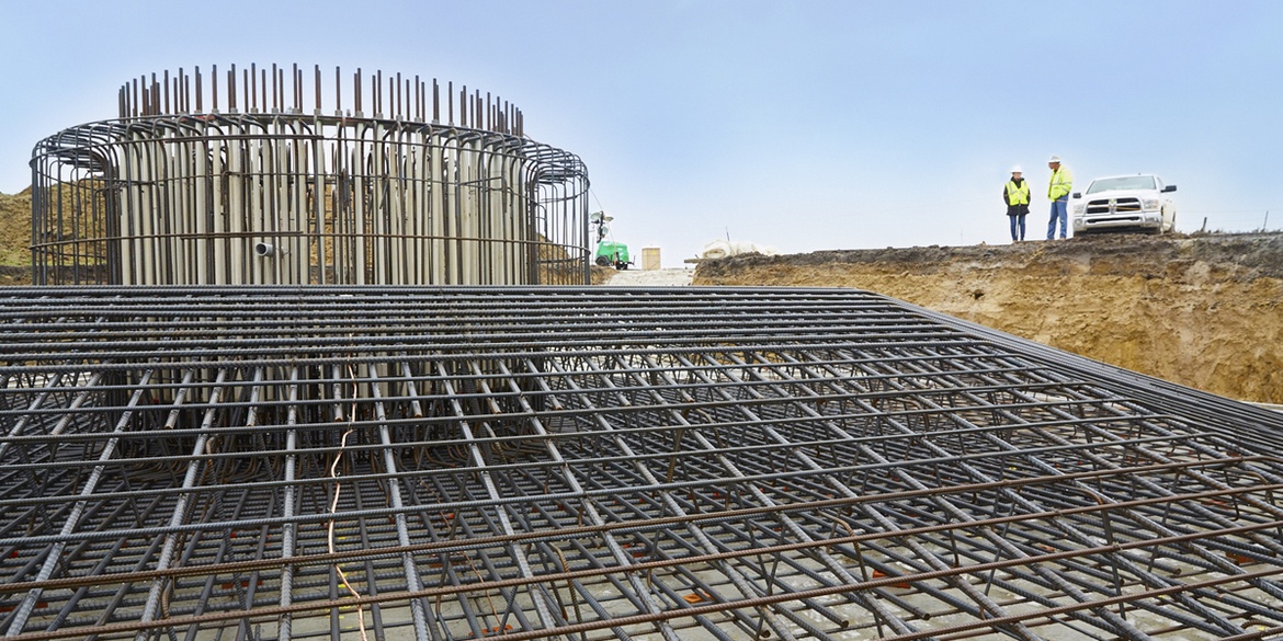 large rebar structure ready for concrete