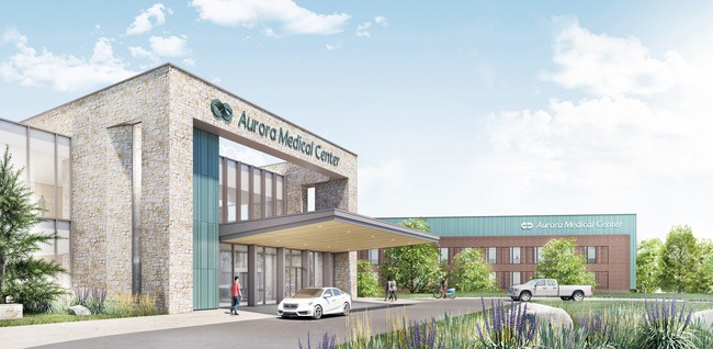 rendering of front of hospital