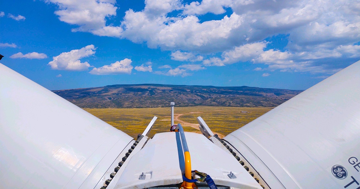 picture from top of wind turbine