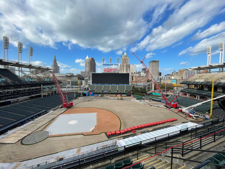 Cleveland Guardians stadium renovation in progress