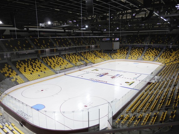 Ice rink inside AMSOIL Arena