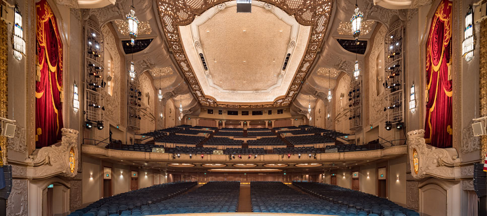 The Arlene Schnitzer Concert Hall seating view as seen from the stage