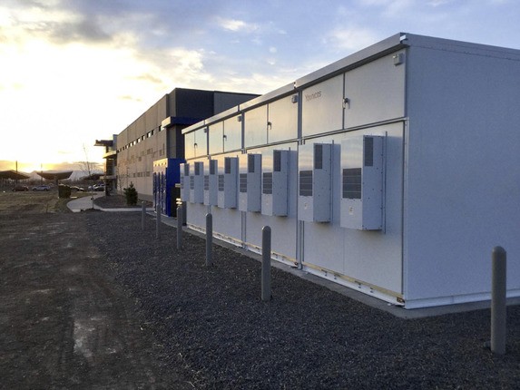 Energy Storage units at dusk