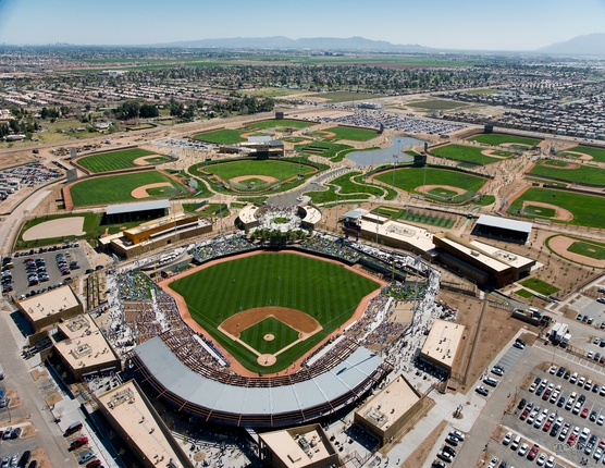 aerial view of the new spring traiing facility in Glendale