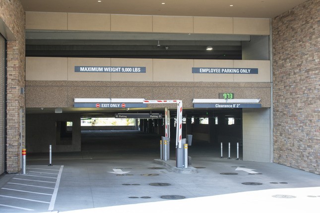 Entrance to parking structure