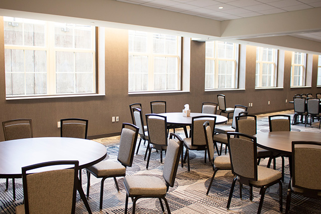 Emily Griffith Hotel - The Slate Denver, Tapestry Collection by Hilton banquet seating tables and chairs