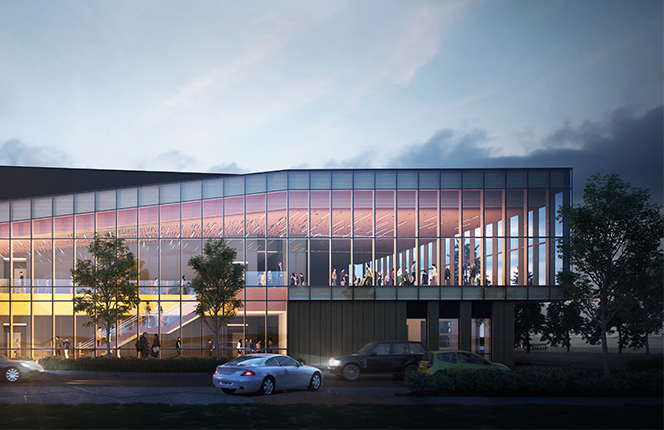 Field Arts & Events Hall exterior rendering