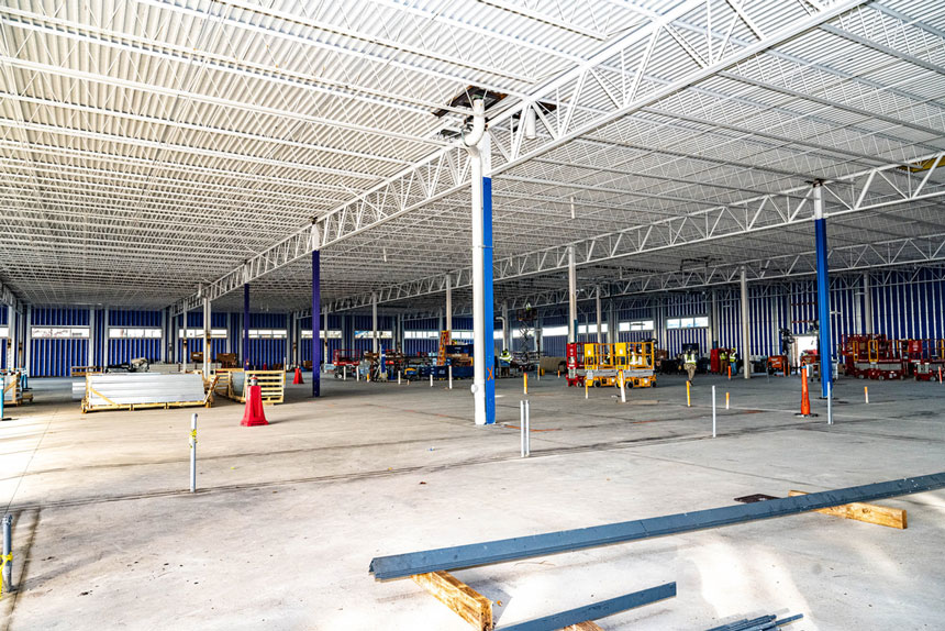 Interior Construction of Johnson Controls Engineering Center