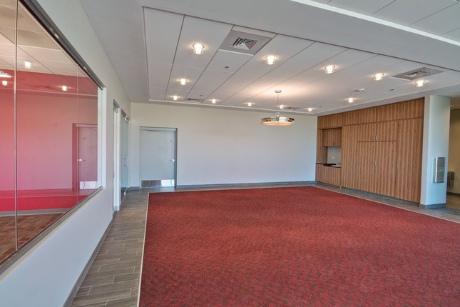 conference room with red carpet