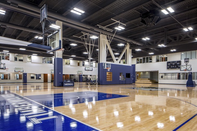 Mayo Clinic Square basketball court