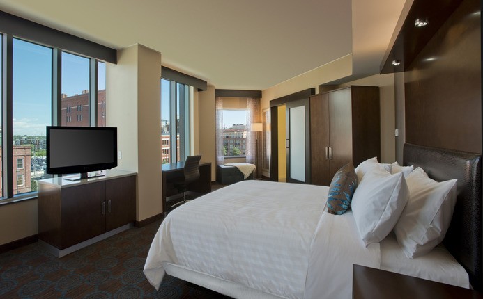 inside of a hotel room at Metropolitan State University of Denver