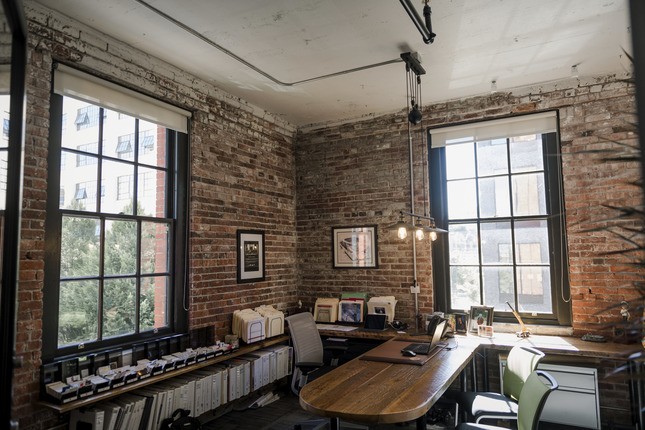office in renovated warehouse in Oregon