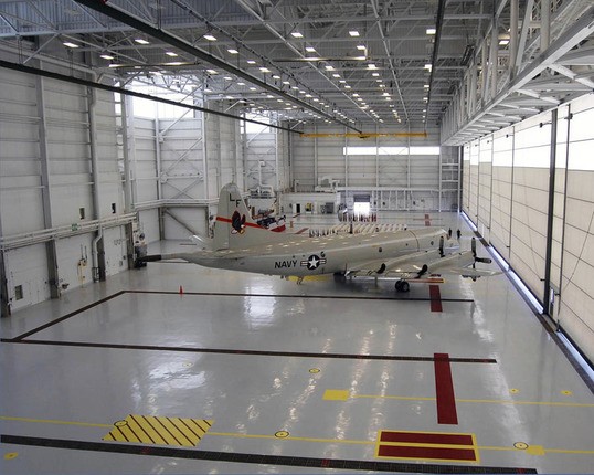 aircraft hangar newly constructed