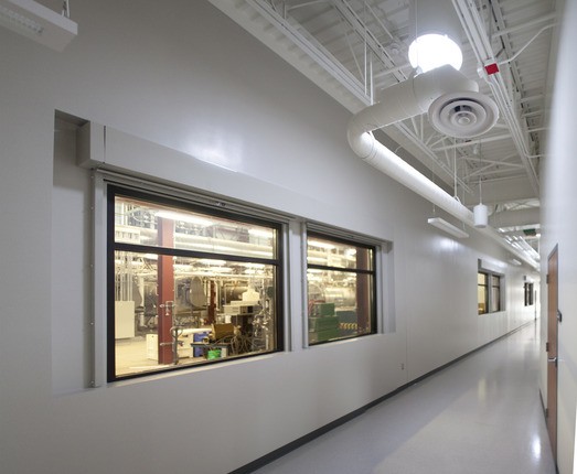 hallway of new construction renewable energy lab