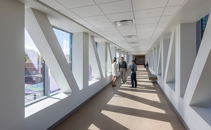 National Jewish Health - Center for Outpatient Health sky bridge interior walkway
