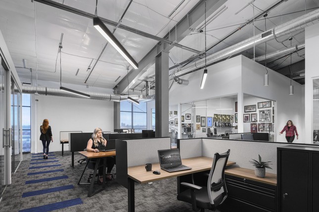 Office area for flexible working in office development