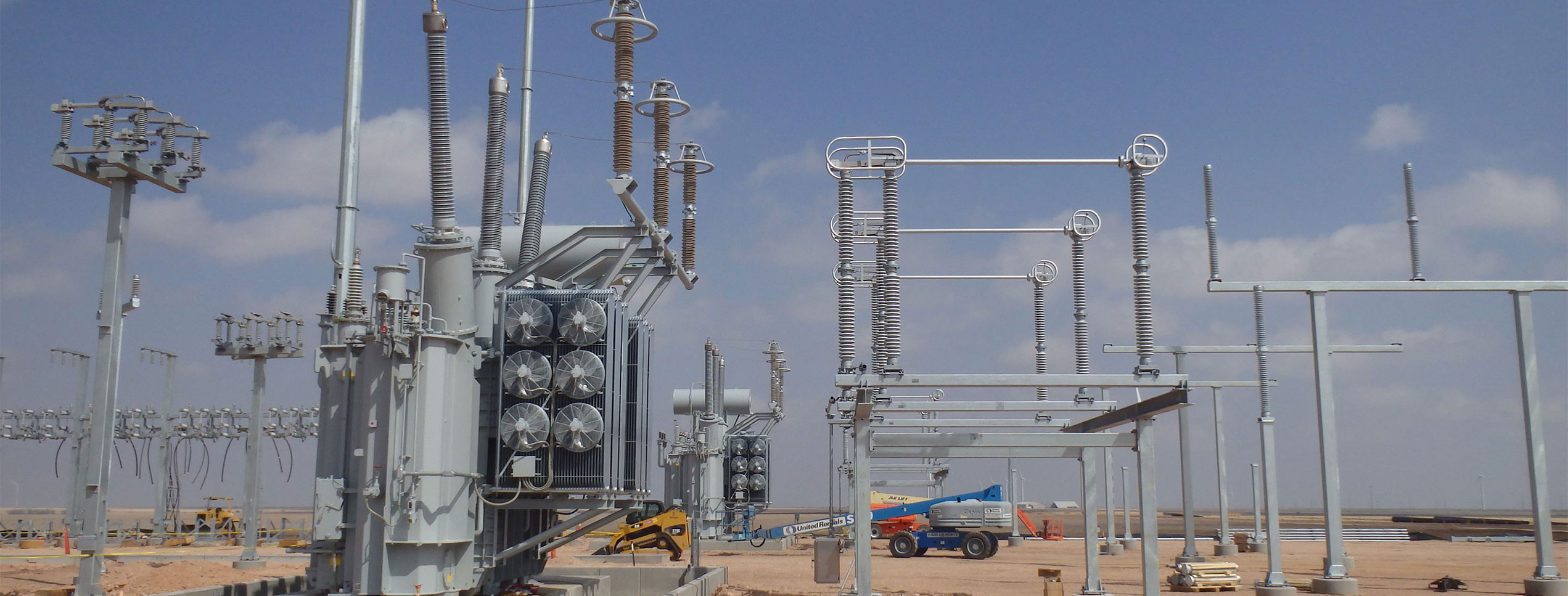 substation and transmission project construction site