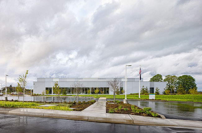 Exterior view of Portland Community College's manufacturing innovation center 