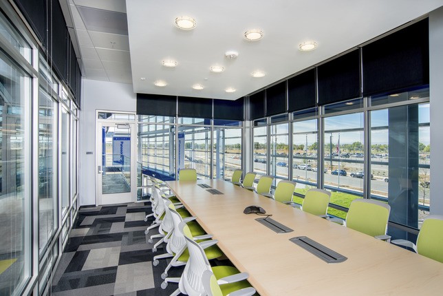 conference room with green chairs at Pesco Operations and Technology Center