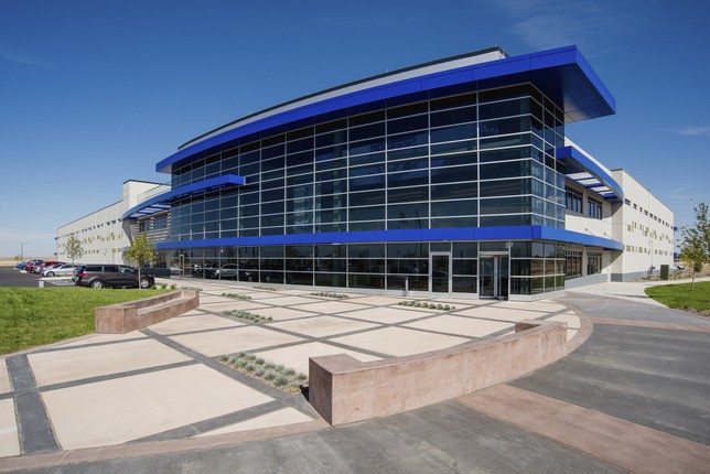 glass modern exterior of Pesco Operations and Technology Center