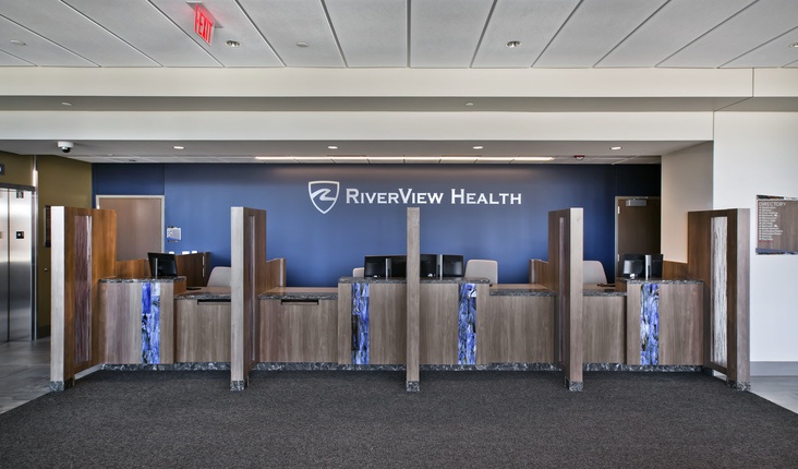 River View Health Expansion and Renovation reception area