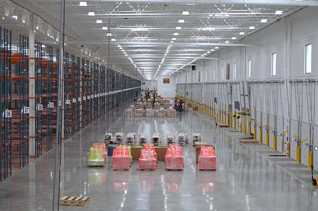 inside of distribution center