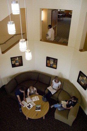 aerial view of seating area
