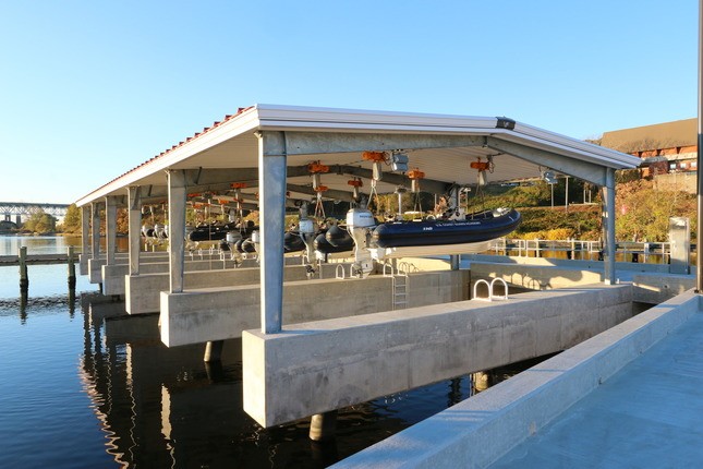Waterfront of USCG Academy and Station