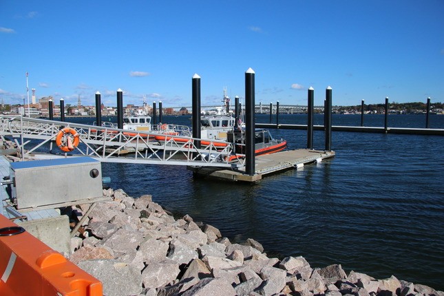 Waterfront of USCG Academy and Station