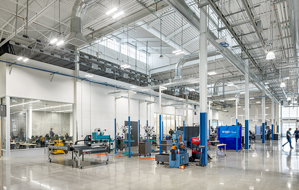large, open manufacturing space