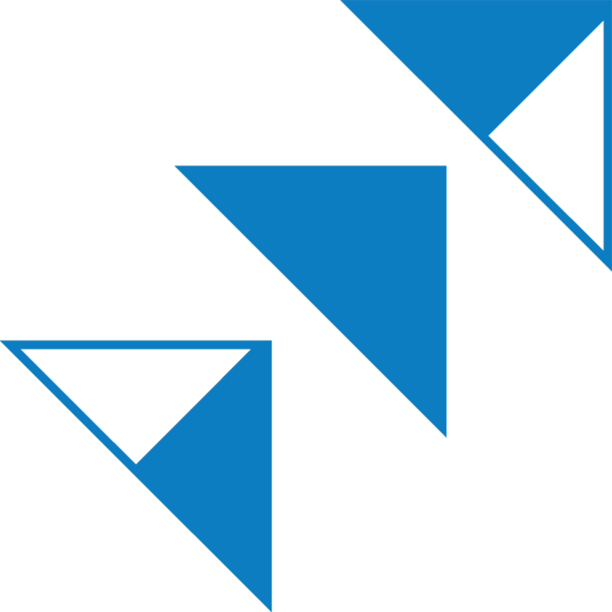 Abstract Blue Geometric Triangle Pattern on Black