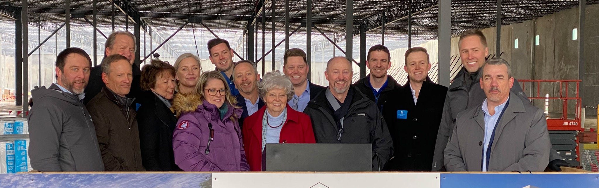 Group of professionals at construction site