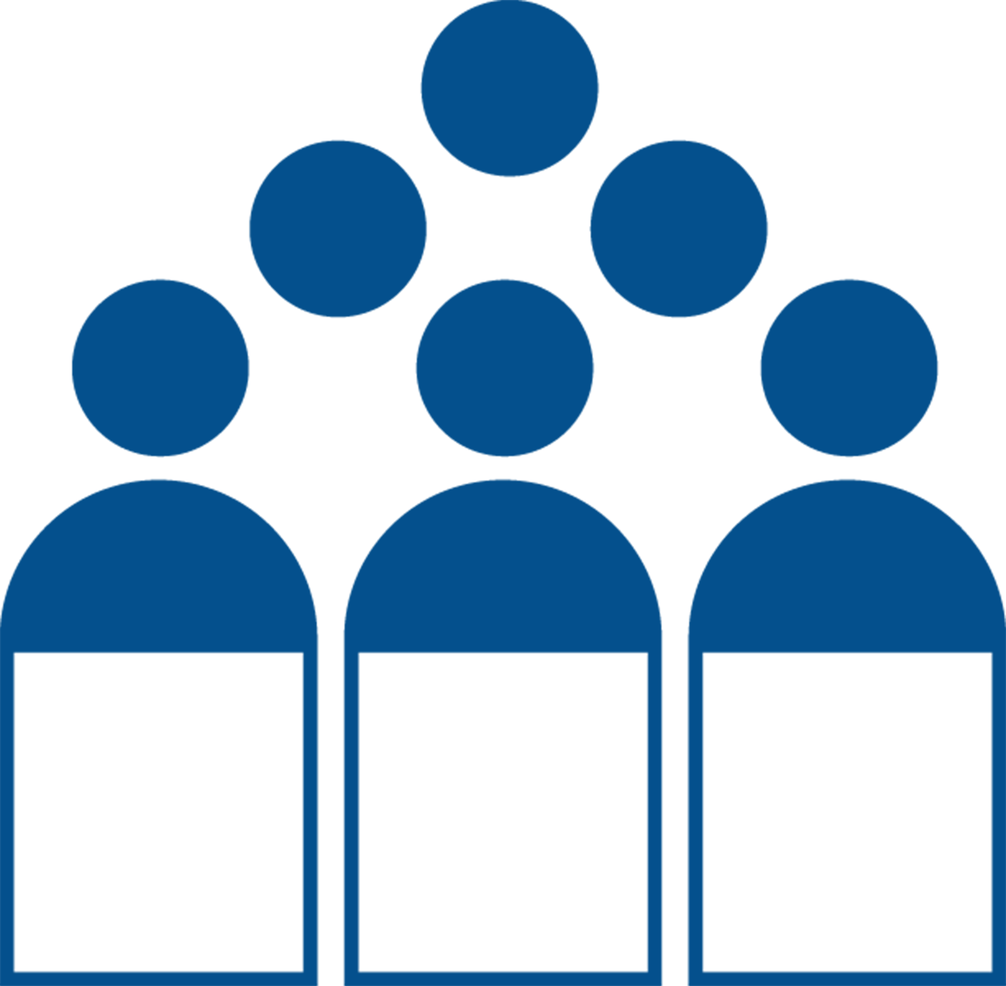 Minimalist Blue Icon Representing Group of People