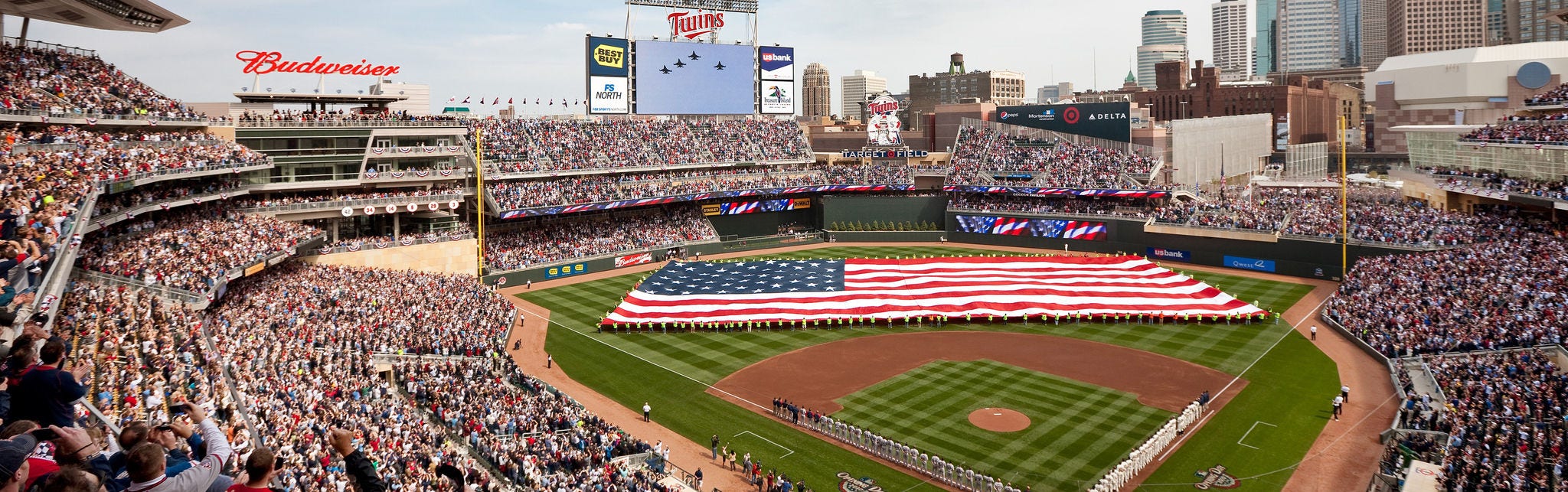 American flag at Target Field