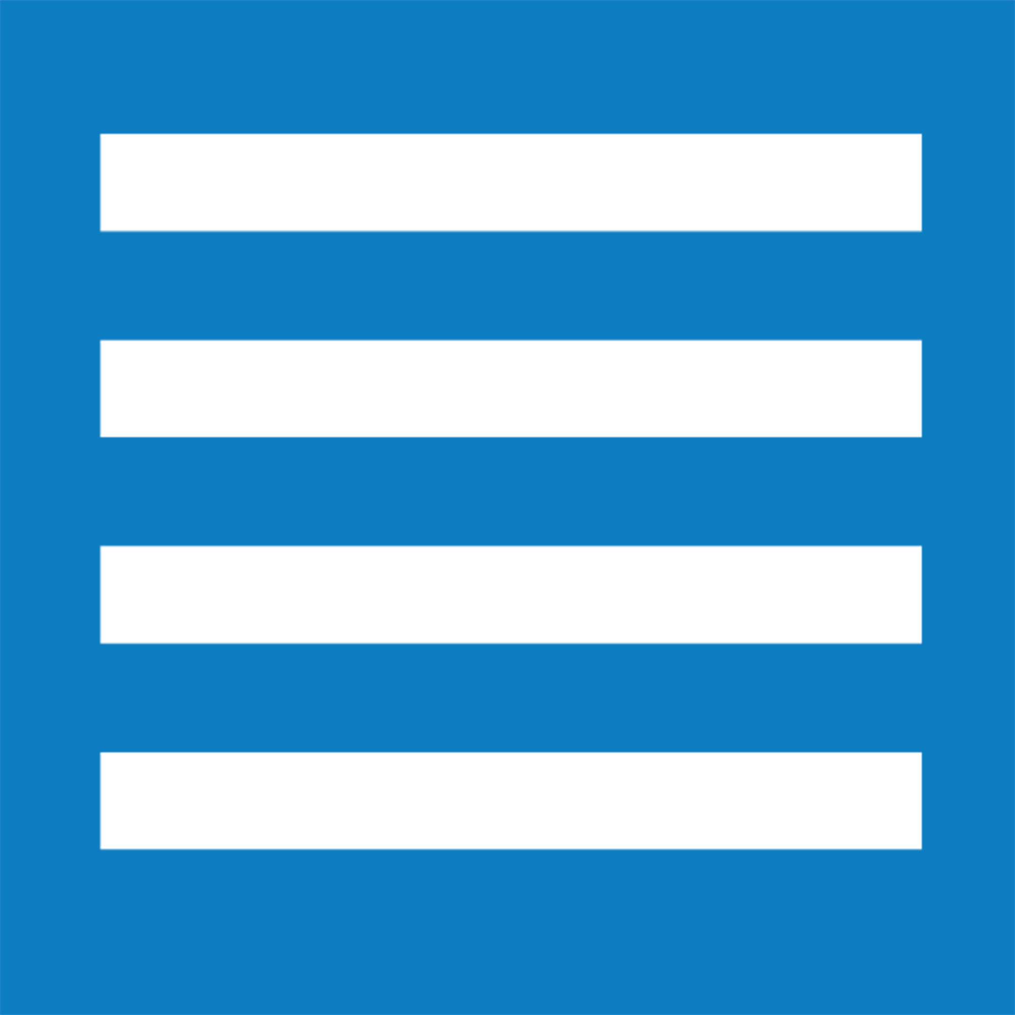 Minimalist Blue and Black Horizontal Bar Icon